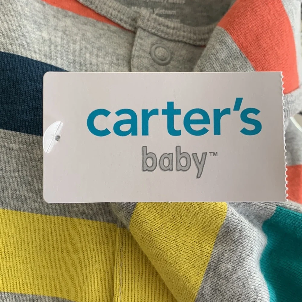 Carter’s Baby Boys Striped Snap-Up Sleeveless Romper
